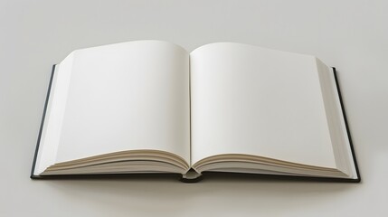 Fototapeta premium Open book, blank white pages. 