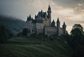 Obraz premium A beautiful castle in the heart of nature