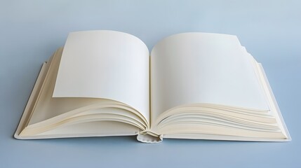 Fototapeta premium Open book, blank white pages. 