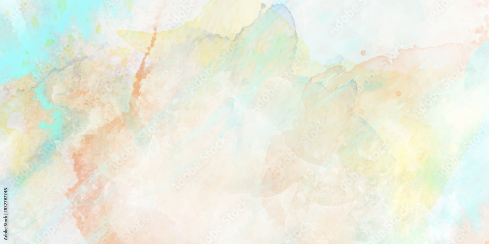 Poster modern light color painted watercolor grunge canvas for splash design. abstract watercolor backgroun