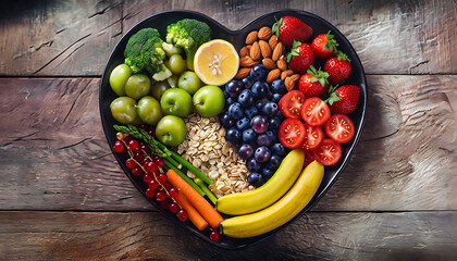 Healthy nutrition as advised by nutritionists and doctors for patient wellbeing is eating with fresh fruits and vegetables, in heart dishes. This includes cholesterol diets.