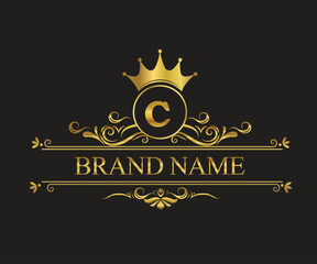 An illustration of a royal crown element design