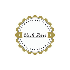 click here vector label stock 