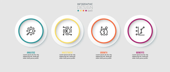 Infographic template business concept with option.
