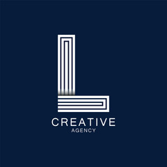 Creative Agency Logo Featuring Stylized Letter L Design

