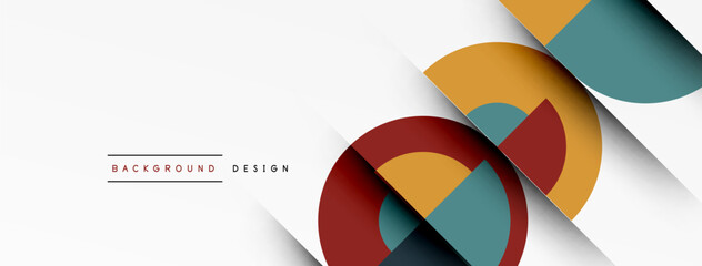 Modern geometrical abstract background - circles. Business or technology presentation design