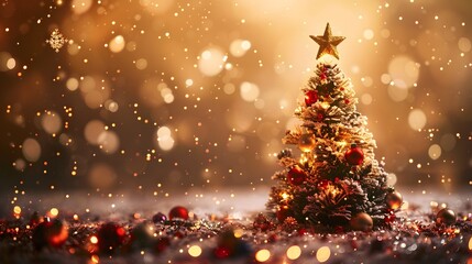 Obraz premium Christmas tree background. 