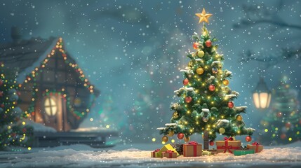 Christmas tree background. 