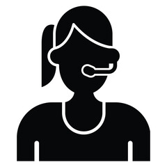 Support, chat, woman icon