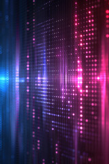 Digital Waves in Blue and Purple Gradient