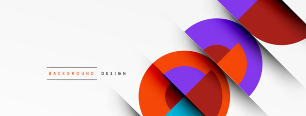 Modern geometrical abstract background - circles. Business or technology presentation design