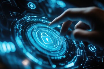 Person unlocking computer