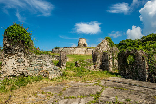 Ruins of Rust Op Twist Sugar Mill plantation, St. Croix, US Virgin Islands.