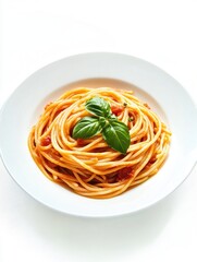 Spaghetti with Basil Leaf