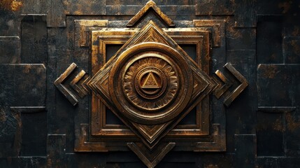 Fototapeta premium Sacred Thai tattoo, spiritual yantra symbols, 3D illustration
