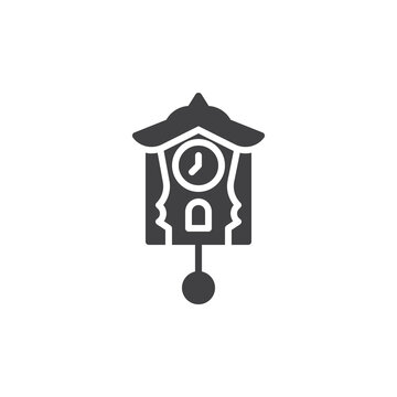 recommend clip art: Bavarian cuckoo clock vector icon