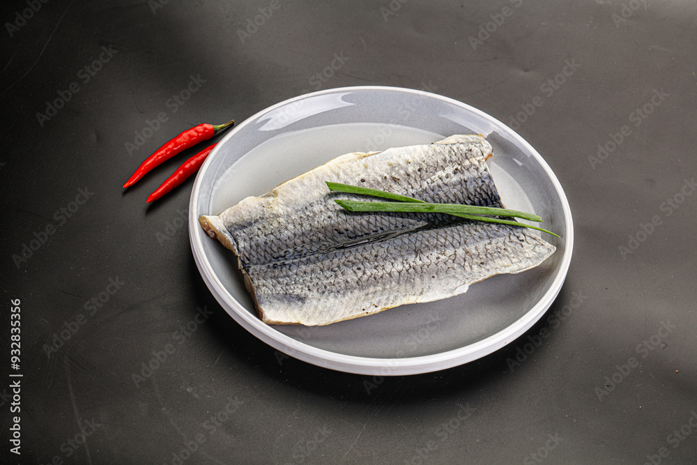 Poster Herring pickled fillet with skin