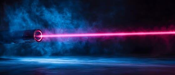 Laser Beam Communication Focusing on High Speed Data Transmission Across Vast Distances Conceptual Photography