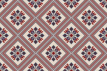 Thai pattern,geometric ethnic oriental pattern,floral cross stitch pattern,vector illustration,Aztec style,abstract background.design for texture,fabric,clothing,decoration,sarong