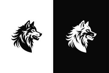 Wolf head logo illustration. Wolf head Vector Logo Design