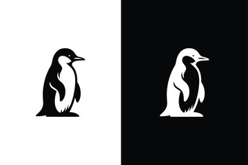 Naklejka premium Penguin illustration. Simple flat penguin icon illustration vector