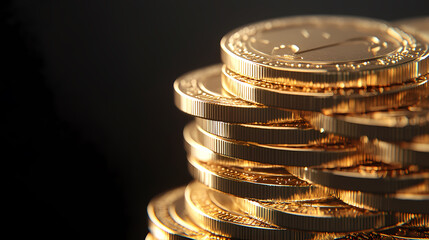 Gold coin stacking, asset appreciation