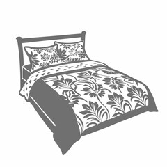 Stylish Bedding Set Vector Design - Versatile SVG, Cricut Files, and Clipart for Home Decor & T-Shirt Graphics