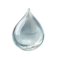 "Crystal Clear Water Drop - High-Resolution Liquid Icon