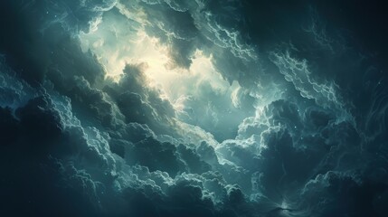 Generate a digital dreamscape by blending abstract nebulous clouds and celestial bodies with soft glows, crafting a surreal and otherworldly visual experience