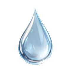 "Crystal Clear Water Drop - High-Resolution Liquid Icon