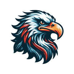 Fototapeta premium Vintage eagle head illustration on white background