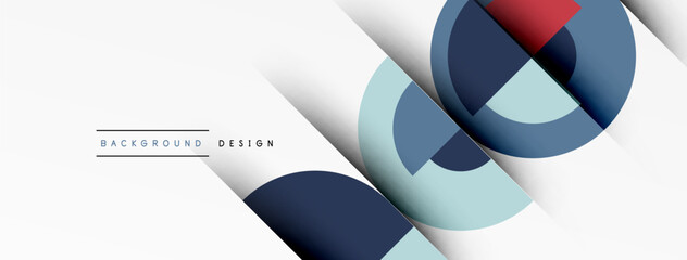 Geometric design abstract background - circles squares
