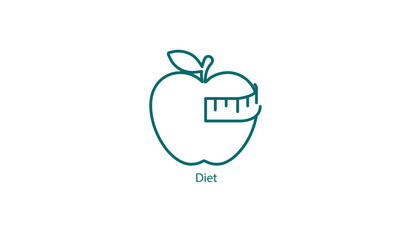 Vector Icon: Healthy Diet and Nutrition Symbol