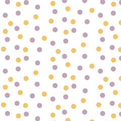 cute hand-drawn seamless polka-dot pattern design, polka-dot background