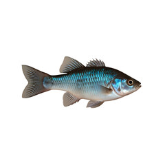 TRANSPARENT PNG ULTRA HD 8K A solitary Molly fish with vivid colors and flowing fins, swimming elegantly against a transparent background, highlighting its lively and graceful form