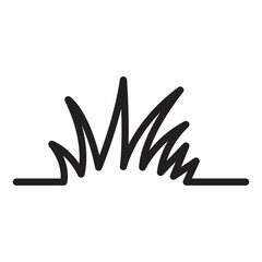 abstract grass doodle with transparent background