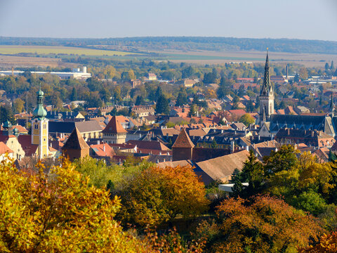 City view. The medieval town Koszeg in Western Transdanubia close to the Austrian border. Eastern Europe, Hungary.