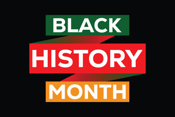 Obraz premium Black History Month. banner background vector illustration with awareness design.