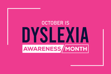 dyslexia awareness month .banner background vector illustration with awareness design.
