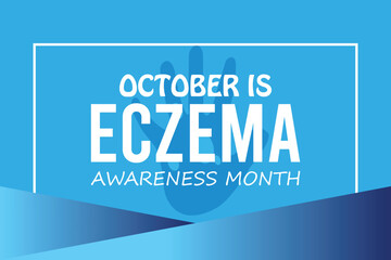 eczema awareness month. banner background vector illustration with awareness design
