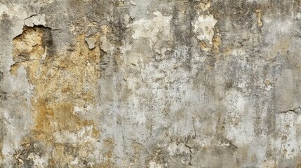 Fototapeta premium Old cement wall with a rough, uneven surface, aged and gritty, urban decay texture