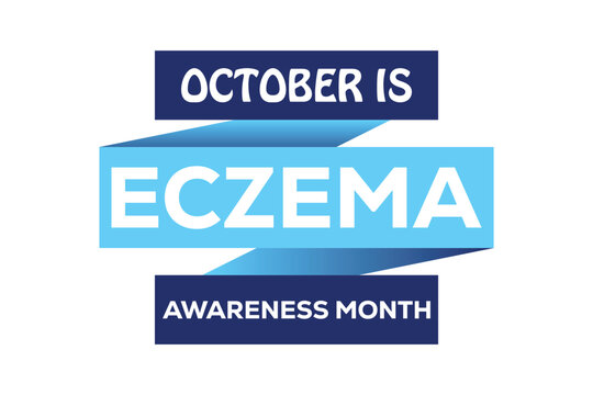 eczema awareness month. banner background vector illustration with awareness design