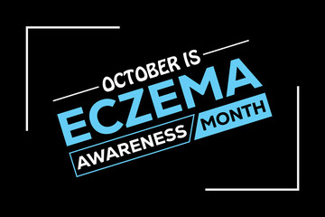 eczema awareness month. banner background vector illustration with awareness design