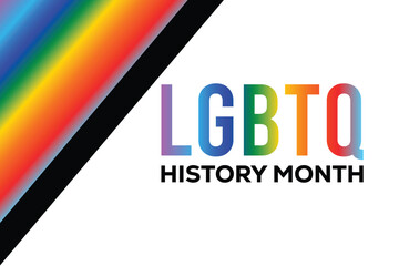LGBTQ History Month. banner background vector illustration with awareness design
