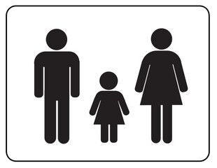 Parking sign and Restroom icon vector