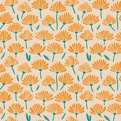 Smooth floral pattern with consistent shapes