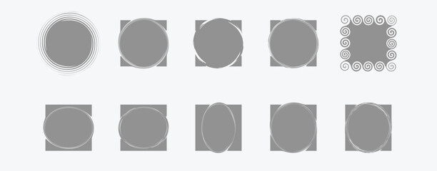 Element shape design. Geometric abstract isolated black elements, graphic line Memphis style, modern background