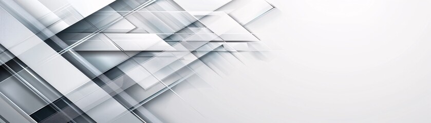 Obraz premium A modern abstract background with intersecting shapes and a monochromatic color scheme, ideal for adding copy space.