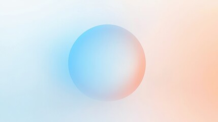 Abstract gradient background with a smooth blend of pastel blue and pink colors featuring a central sphere, perfect for modern designs.