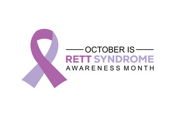 RETT SYNDROME AWARENESS MONTH. banner background vector illustration with awareness design